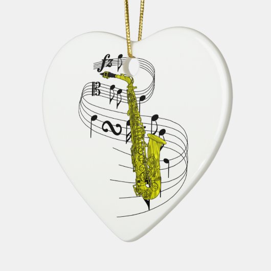 Saxophon Keramikornament (Links)