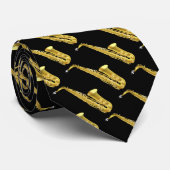 Saxophon Krawatte (Gerollt)