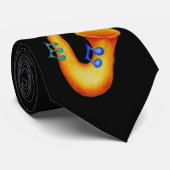 Saxophon Krawatte (Gerollt)