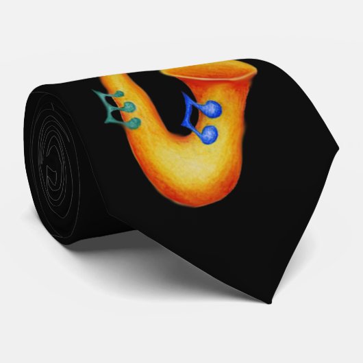 Saxophon Krawatte (Gerollt)