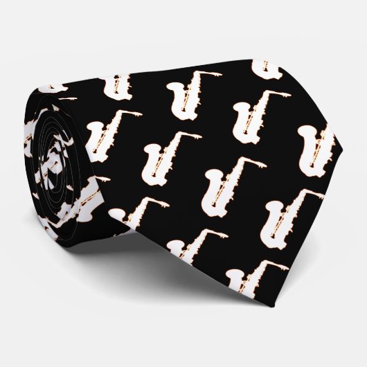 Saxophon-Krawatte Krawatte (Gerollt)