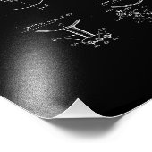 Saxophon "Kreideart" Patent Gezeichnet Fotodruck (Ecke)