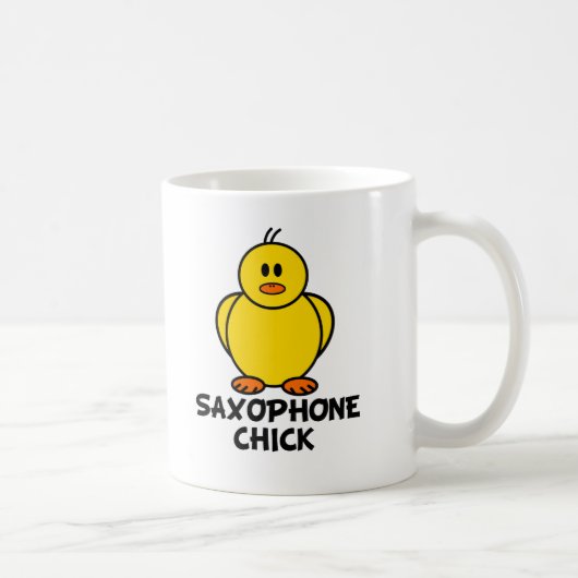 Saxophon-Küken Kaffeetasse (Rechts)