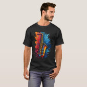 Saxophon-Kunst T-Shirt (Vorne ganz)