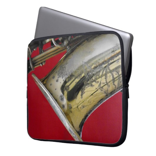 Saxophon Laptopschutzhülle (Vorderseite Links)