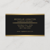 Saxophon-Lehrkarte Visitenkarte (Rückseite)