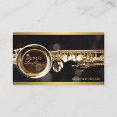 Saxophon-Lehrkarte Visitenkarte (Vorderseite)