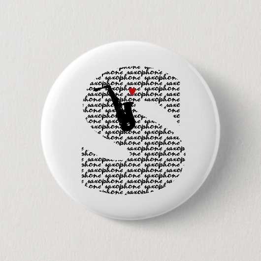 Saxophon Letter S Button (Vorderseite)