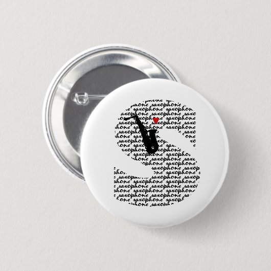 Saxophon Letter S Button (Vorne & Hinten)