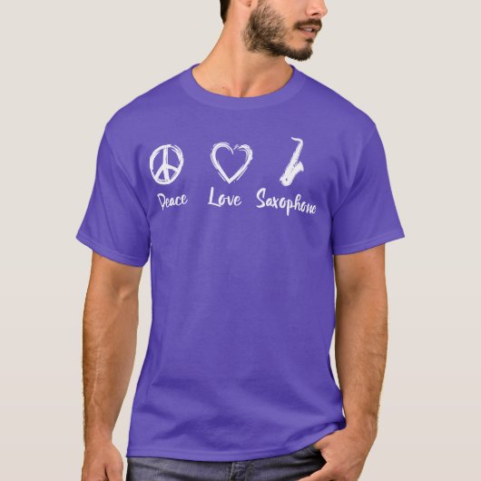 Saxophon Liebe lustig T-Shirt (Vorderseite)