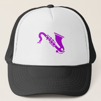 Saxophon - Lila Truckerkappe