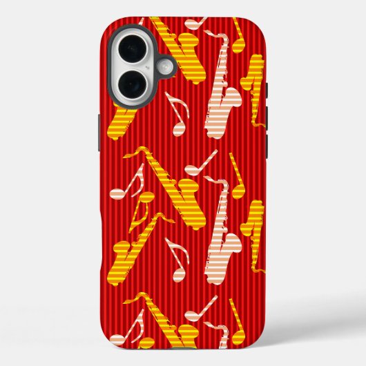 Saxophon Lines Case-Mate iPhone Hülle (Rückseite)
