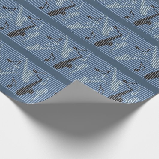 Saxophon Lines Geschenkpapier (Ecke)