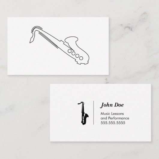Saxophon-Logo - Visitenkarte (Vorne/Hinten)