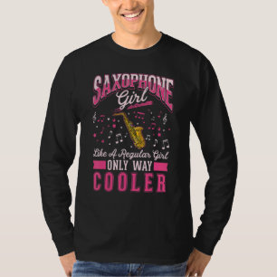 Saxophon Mädchen Saxophonspieler Saxophonistin 3 T-Shirt