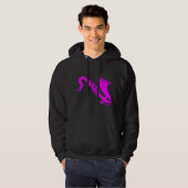 Saxophon - Magenta Hoodie (Vorne ganz)