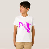Saxophon - Magenta T-Shirt (Vorne ganz)