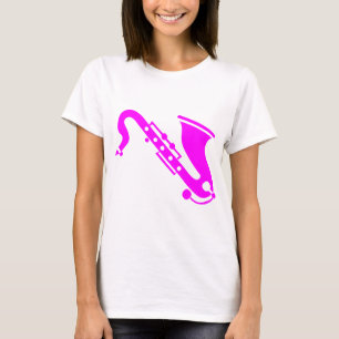 Saxophon - magenta T-Shirt