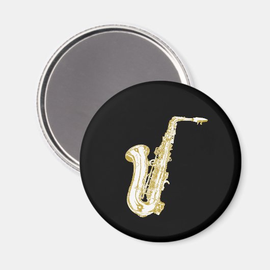 Saxophon Magnet (Vorderseite/Rückseite)