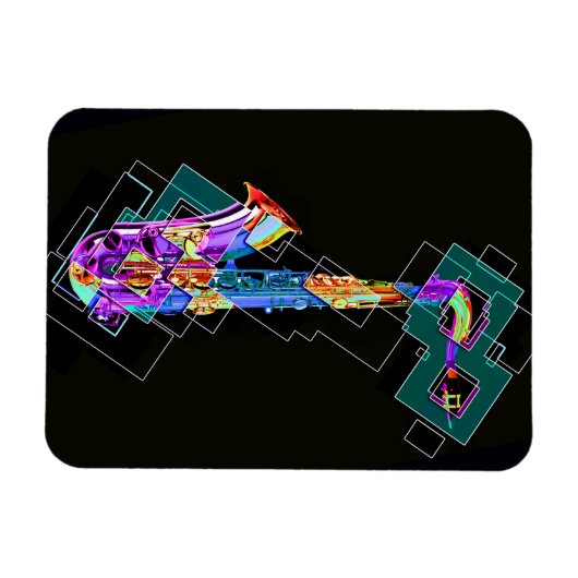 Saxophon Magnet (Horizontal)