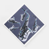 Saxophon Mania Serviette (Ecke)