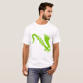 Saxophon - Martian Green T-Shirt (Vorne ganz)