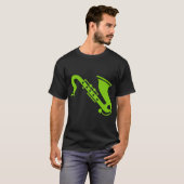Saxophon - Martian Green T-Shirt (Vorne ganz)