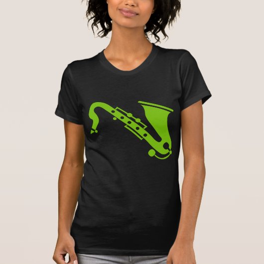 Saxophon - Martian Green T-Shirt (Vorderseite)