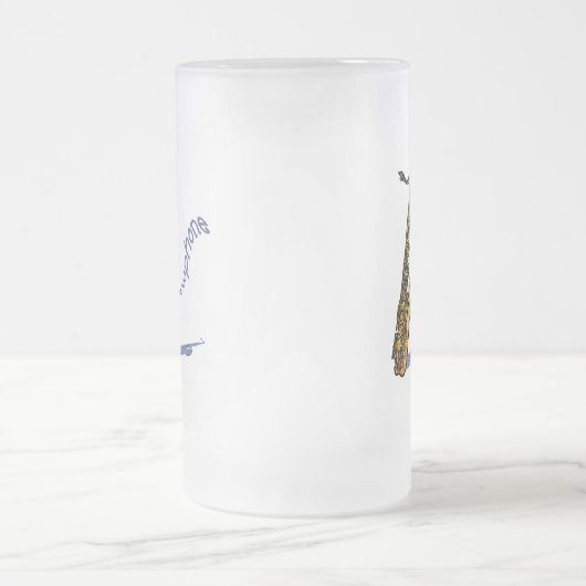 Saxophon Mattglas Bierglas (Mittel)
