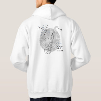 Saxophon Modern Graphic Saxophonist Jazz Festival Hoodie