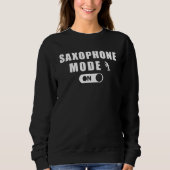 Saxophon-Modus T Hoodie Langarm Pulli (Vorderseite)