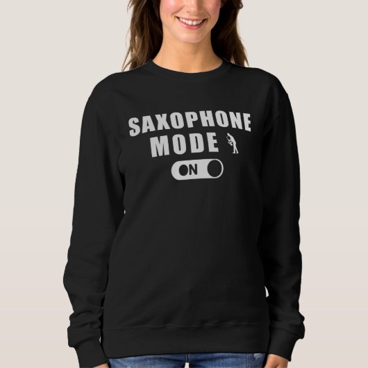 Saxophon-Modus T Hoodie Langarm Pulli (Vorderseite)