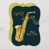 Saxophon Music - Einladung (Vorne/Hinten)