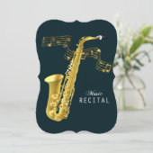 Saxophon Music - Einladung (Stehend Vorderseite)