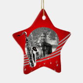 Saxophon Music Foto Keramikornament (Rechts)