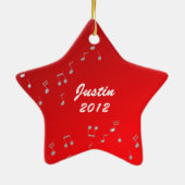 Saxophon Music Foto Keramikornament (Hinten)