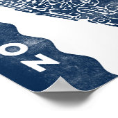 Saxophon Music Poster Blaues Spiel am Print (Ecke)