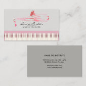 Saxophon Music Teacher Piano Keyboard Musiker Visitenkarte (Vorne/Hinten)