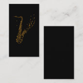 Saxophon Musical Notes Instrument Saxophonist Visitenkarte (Vorne/Hinten)