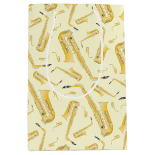 Saxophon Musician Band Teacher Mittlere Geschenktüte