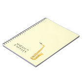 Saxophon Musician Band Teacher Notebook Notizblock (Linke Seite)
