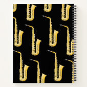 Saxophon Musician Band Teacher Notebook Notizblock (Rückseite)