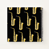 Saxophon Musician Band Teacher Notebook Notizblock (Rückseite)