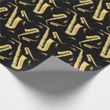 Saxophon Musician Band Teacher Wrapping Paper