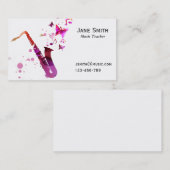 Saxophon-Musik-Lehrer-freiberuflich tätiger Visitenkarte (Vorne/Hinten)