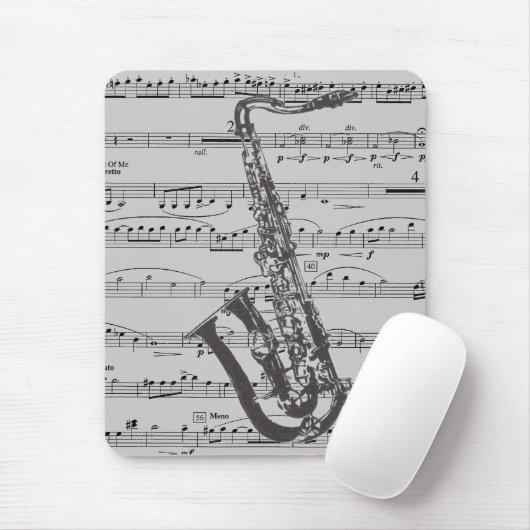 Saxophon-Musik Mousepad (Mit Mouse)