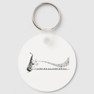 Saxophon-Musik Schlüsselanhänger