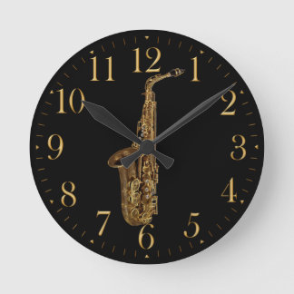 Saxophon-Musik-themenorientierte Wanduhr