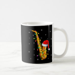 Saxophon-Musikliebhaber Weihnachtsbeleuchtung Weih Kaffeetasse