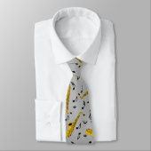Saxophon Musiknote Pattern Neck Tie Krawatte (Gebunden)